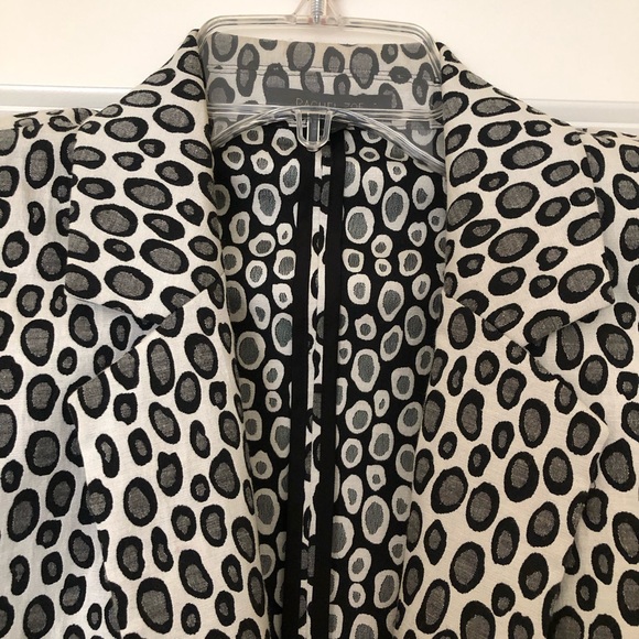 Rachel Zoe RARE snow leopard blazer jacket in EUC, size 8 - Picture 7 of 9